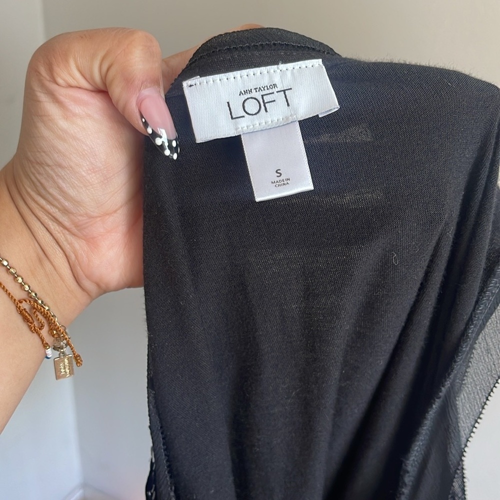 Ann Taylor Loft Black Sequin Women's Top Size S - Picture 6 of 7